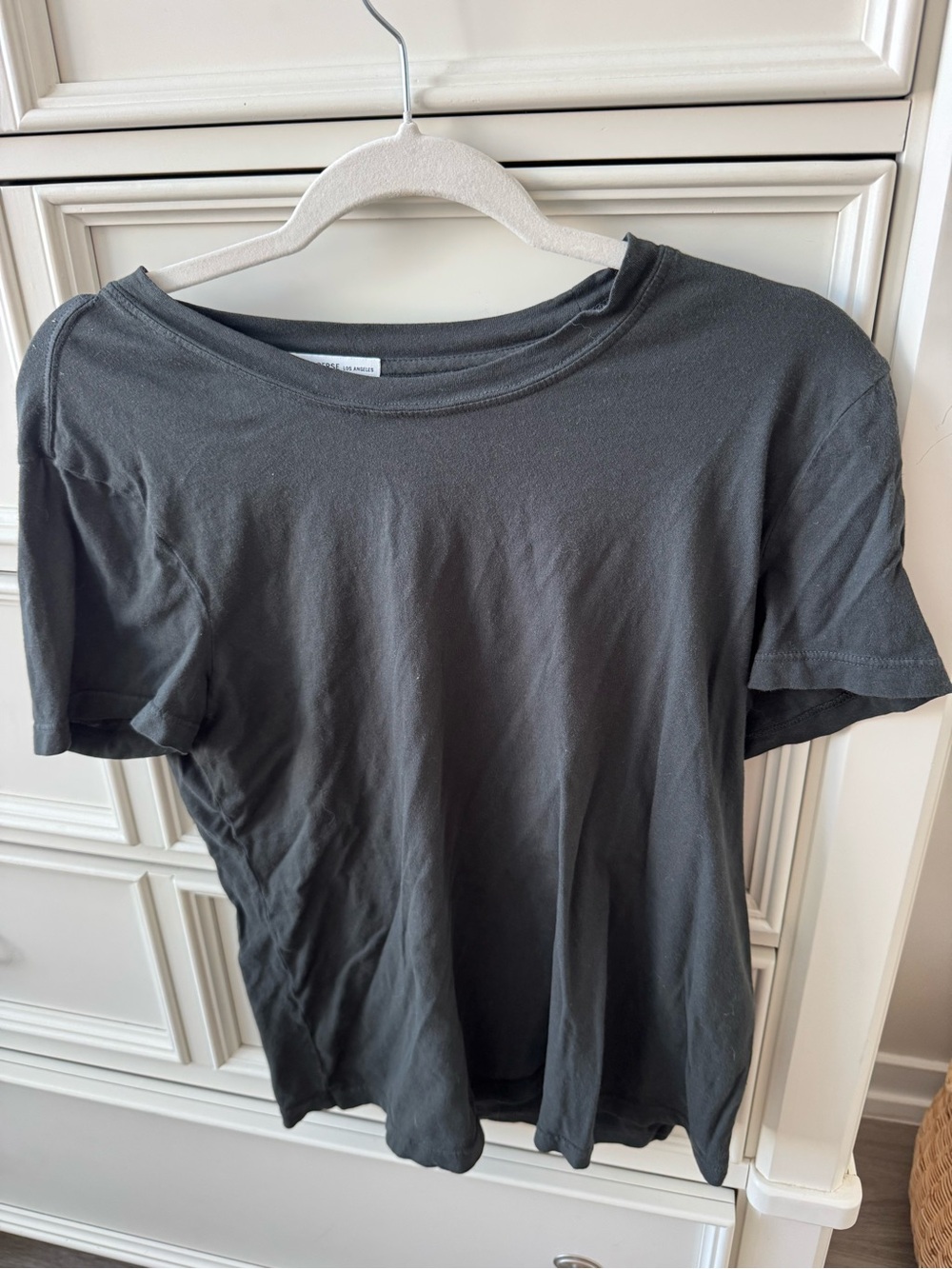 James Perse Charcoal Crewneck Short Sleeve Tee
